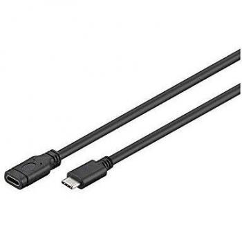 Goobay 45393 - Cable USB-C 3.1 Macho a Macho, 1m, Negro, Velocidad de Transferencia 5000 Mbit/s