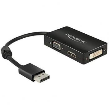 DeLOCK 0.16m DisplayPortVGA+HDMI+DVI VGA DSub+ HDMI + DVI Black