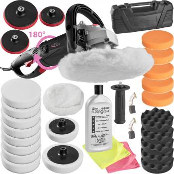 TecTake Máquina Pulidora Limpieza Profesional 0-3000rpm 1500W + Set 11