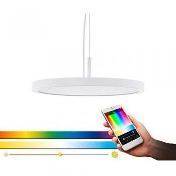Lámpara Colgante LED Cerignola-C Blanco 40cm, RGB, Dimmable, 2950 lm, Control Remoto, Cambio de Temperatura de Color (2700-6500K)