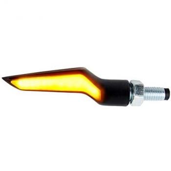 Lightech E8 - Intermitentes LED de aluminio, color negro