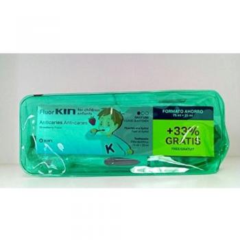 FLUOR KIN INFANTIL PASTA ANTICARIES 100 ML + CEPILLO DENTAL+ NECESER