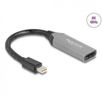 Adaptador DeLock 64331 Mini DisplayPort a HDMI 8K con HDR, 0,15 m