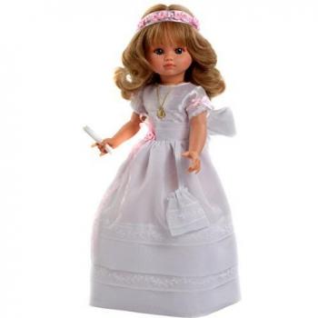 Berbesa - Muñeca Fany Vestida de Primera comunión con Vela, 40 cm