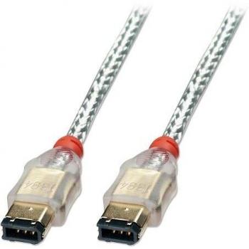 Lindy 30865 - Cable FireWire premium 6 pin macho a 6 pin macho, 10 m, color transparente