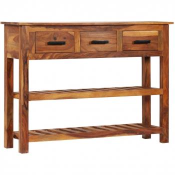 Aparador de Madera Maciza de Acacia con 3 Cajones 110x30x80 cm
