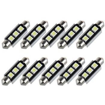 10PCS 42mm Bombilla 3SMD CANBUS LED del coche blanco adorno de la bóveda ligera interior