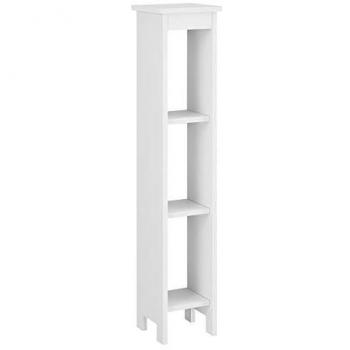 Estantería de Pie Arvika con 3 Estantes - 80 x 17 x 17 cm - Blanco - Librería y Almacenaje