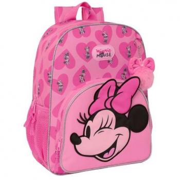 Mochila Escolar Minnie Mouse Loving Rosa 33 x 42 x 14 cm