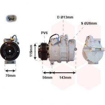 Compresor de aire acondicionado VAN WEZEL 3700K357