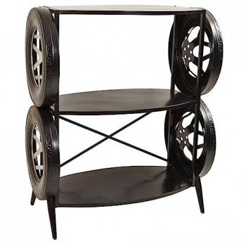 Estantería de metal negra Wanderlust Deco 97 x 51 x 117,5 cm con tres baldas