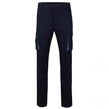 Pantalón de Trabajo Slim Fit Bicolor Elástico Multibolsillos Velilla 103024S