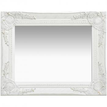 Espejo de pared estilo barroco 50x40 cm blanco
