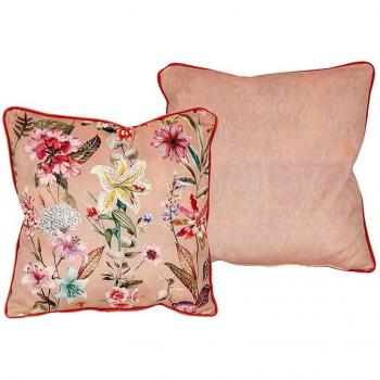 Cojín Reversible Estampado Romimex Rosa 45 x 45 x 12 cm