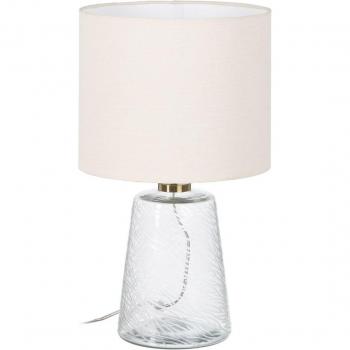 Lámpara de mesa de cristal tallado y metal dorado Ø 30x53 cm
