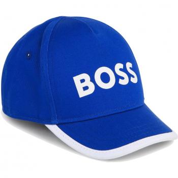 Gorra de bebé niño Boss Kidswear color azul en algodón