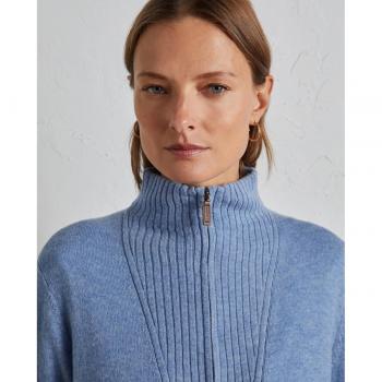 Jersey de mujer liso con cremallera