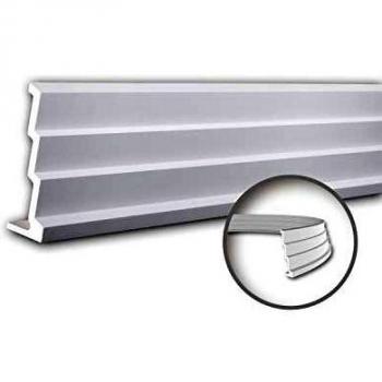 Cornisa Flexible de Estuco Profhome 150145F Diseño Moderno Blanco 2 m