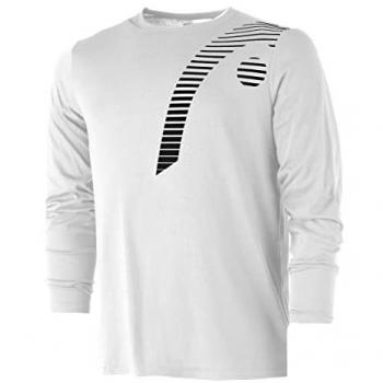 Camiseta de Manga Larga HEAD Club 21 Cliff para Hombre, Color Blanco, Talla XL