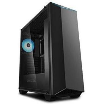 DeepCool Earlkase RGB V2 Black Case de Gaming para PC 0,7 mm SPCC USB 3.0 Ventilador RGB de 120 mm Strip RGB Panel Lateral de Cristal Templado