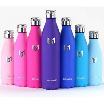 MIKAMEE Botella de Agua Acero Inoxidable 350/500/650/750ml | Aislamiento de Vacío de Doble Pared airBottle | sin bpa Botella termica | Mantiene 24h frías/12h Calientes | para Niños, Deporte, Oficina