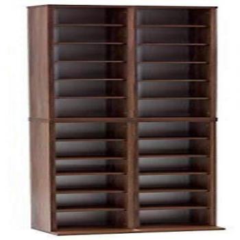 Estante de madera Almera para 408 CDs o 144 DVDs, dimensiones: 183 x 42 x 20 cm