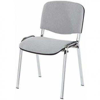 Silla Apilable para Visitas con Respaldo Acolchado y Estructura Cromada - KaiserKraft 746825