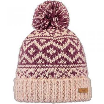 Barts Gorro Romance para mujer, tipo esqui, color rosa-burdeos, con pompón, talla única
