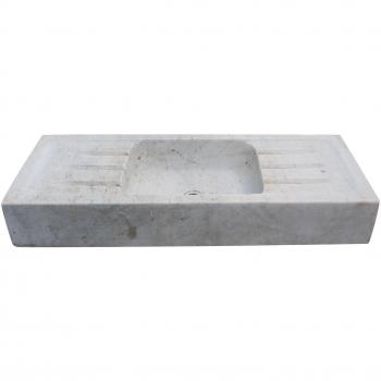 Fregadero de mármol Blanco L102 x PR41 X H15 cm