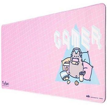 Pusheen Gamer Desk Pad - Multicolour, XL Size, 31.5 x 13.78 Inch, Non-Slip Rubber Base, Gaming Mouse Mat, Pink Design