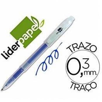 BOLIGRAFO LIDERPAPEL SUPER GEL PUNTA 0.5 MM AZUL