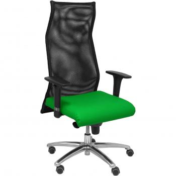 Sillón de Dirección Ergonómico Piqueras Y Crespo con Mecanismo Sincro y Tejido Similpiel Verde