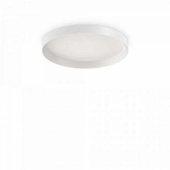 Plafón LED integrado Fly Metal, aluminio, plástico blanco 1 bombilla 7cm, IDEAL LUX Decorativo Redondo Simple Empotrar Blanco, 3000K, Lampada soffitto Ideal Lux FLY PL D45