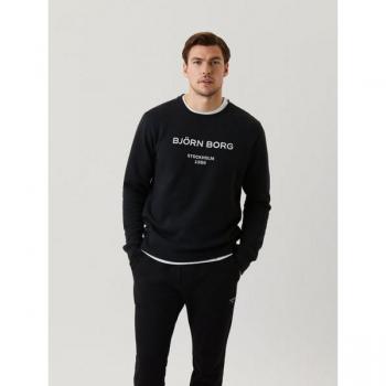 Björn Borg Borg Crew Black, XXL - Men's Clothing, Long Sleeve Crew Neck T-Shirt, Color: Black, Size: XXL, Brand: Björn Borg