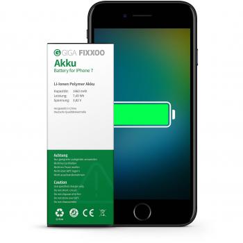 GIGA Fixxoo Batería de Iones de Litio iPhone 7; Alto Rendimiento, Gran Capacidad y compatibilidad Total con Apple, Video guía de instalación, reparación DIY - Unidad única, sin Kit de Herramientas