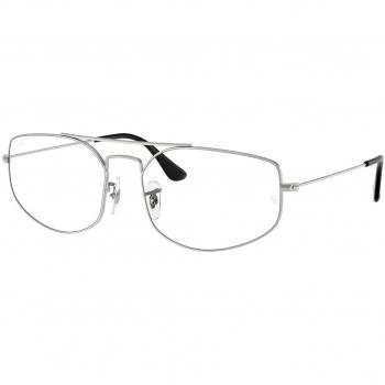 Ray-Ban RX6545 Explorer V 2501 Unisex Geometric Eyewear Silver Frame Size 56 with Blue Light Block Available