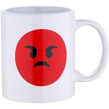 Emoticonworld Q2150 Mug, Porcelana, Triste-Blanco, 12 x 12 x 10 cm