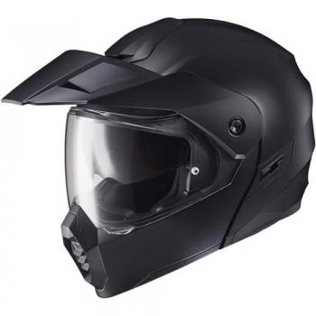 HJC Casco Modular C80 Semi-mate con Visor Solar Integrado y Homologación ECE 22.05, Color Negro, Talla XL