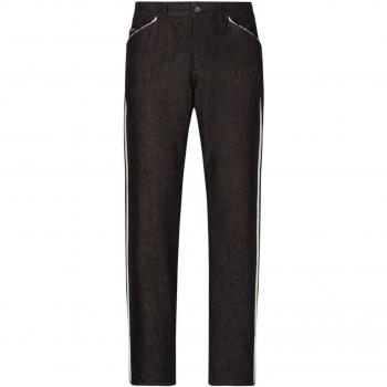 Dolce & Gabbana Men's Slim-Fit Black Straight-Leg Denim Jeans, Size 50