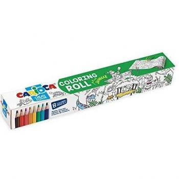 Carioca Coloring Roll + 8 Matite Jungle