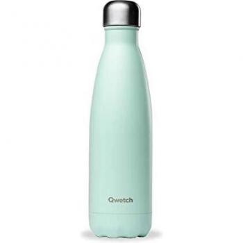 Botella Isotérmica de Acero Inoxidable Verde Pastel 500 ml - Qwetch