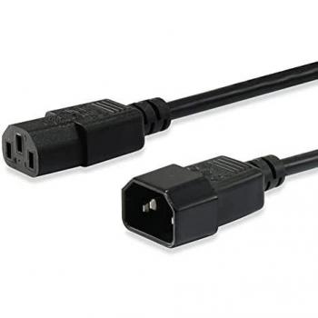 Equip 112101 Cable de Extensión de Alimentación IEC C13 a C14, Macho a Hembra, 3 Metros, Negro