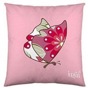 Igüi Home 1 Funda de Cojín Niña Sentada Mariposa Rosa 60 x 60