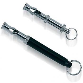 Silbato de alta frecuencia para perros, 9 cm, color negro