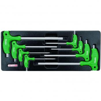 Módulo de herramientas TOPTUL GAAT0804 con 8 llaves Torx (T10, T15, T20, T25, T30, T40, T45, T50) fabricado en acero cromo