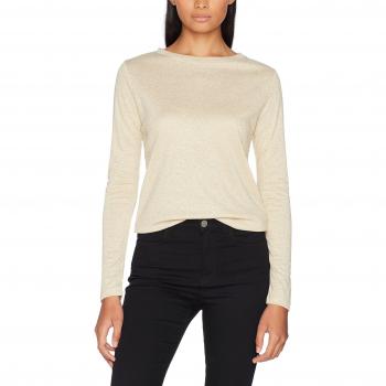 ONLY Onlsilvery L/s O Neck Top Jrs, Camisa Manga Larga para Mujer, Dorado
