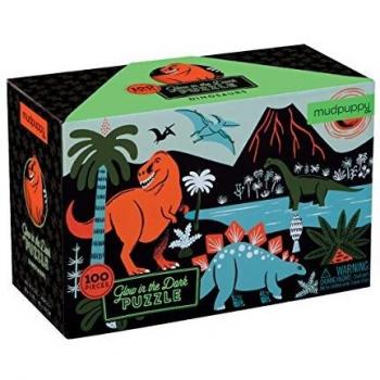 Glow-in-the-Dark Dinosaur Puzzle - 100 Pieces by Mudpuppy