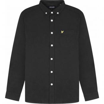 Camisa Lyle & Scott Oxford de Manga Larga Regular Fit Ligera Color Negro Azabache M
