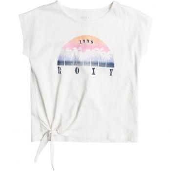 Camiseta Roxy Pura Playa manga corta blanca, azul marino y naranja para niñas - Talla 16