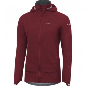 GORE Wear Chaqueta MTB impermeable con capucha de mujer, C5 Women GORE-TEX Active Trail Trail Hooded Jacket, 40, Burdeos, 100220
